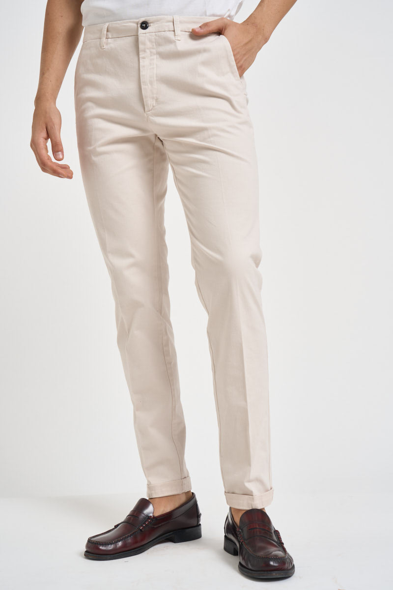 Pantalone uomo slim fit panna LENNY 29172139 40WEFT 