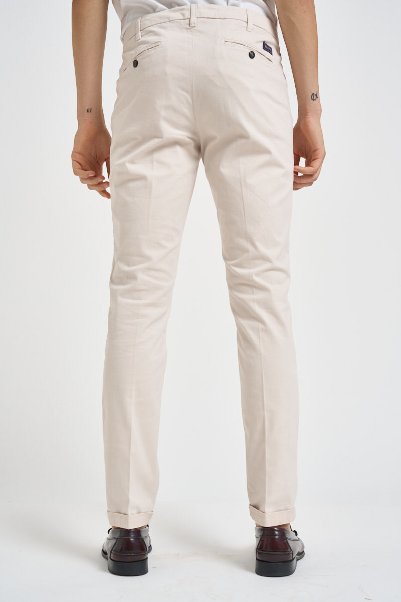 Pantalone uomo slim fit panna LENNY 29172139 40WEFT 