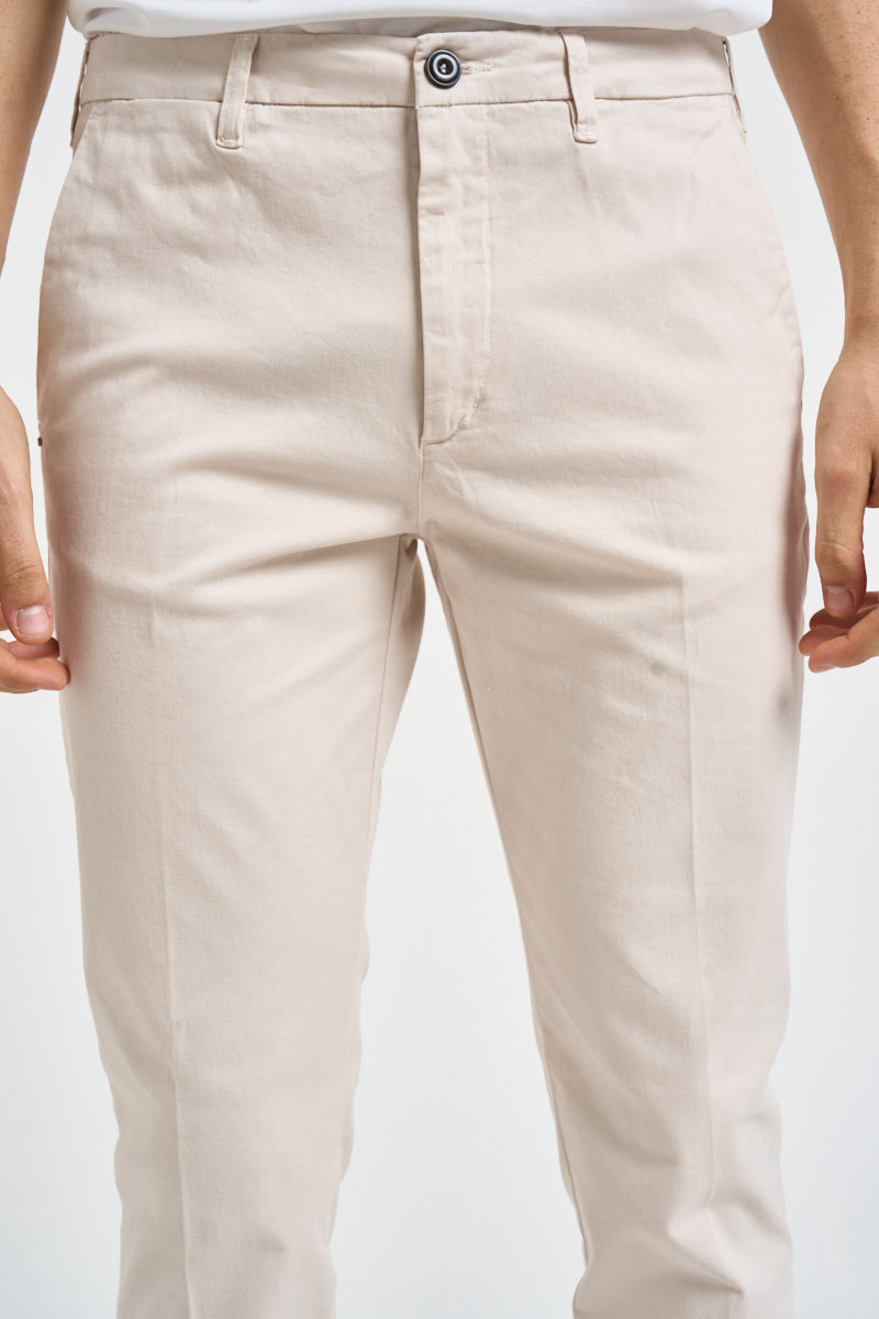 Pantalone uomo slim fit panna LENNY 29172139 40WEFT 