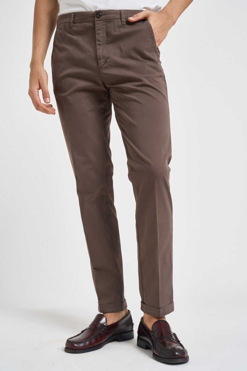 Pantalone uomo slim fit fango LENNY 2917347 40WEFT 