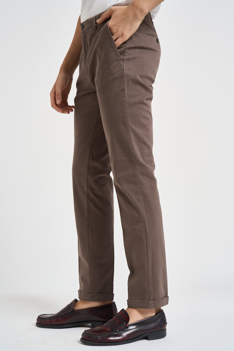 Pantalone uomo slim fit fango LENNY 2917347 40WEFT 