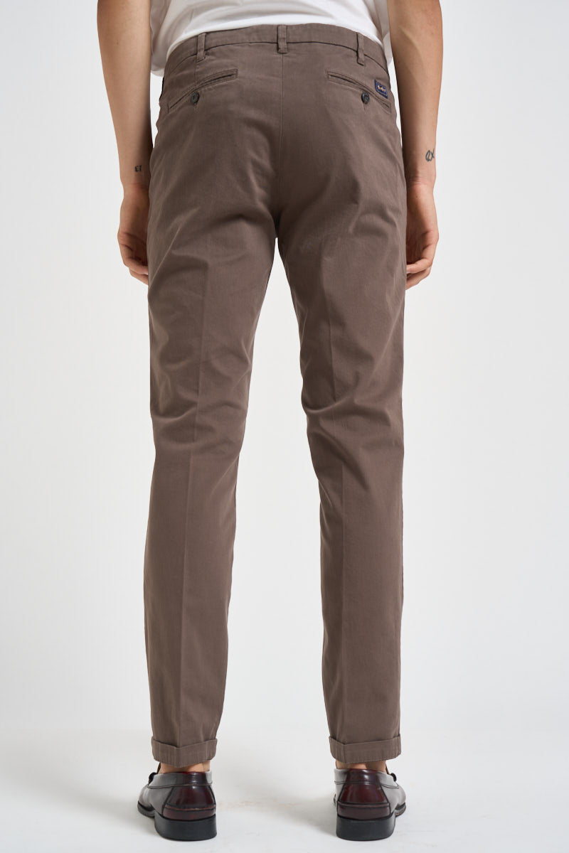 Pantalone uomo slim fit fango LENNY 2917347 40WEFT 