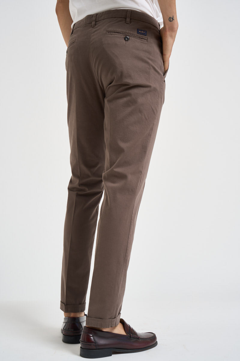 Pantalone uomo slim fit fango LENNY 2917347 40WEFT 