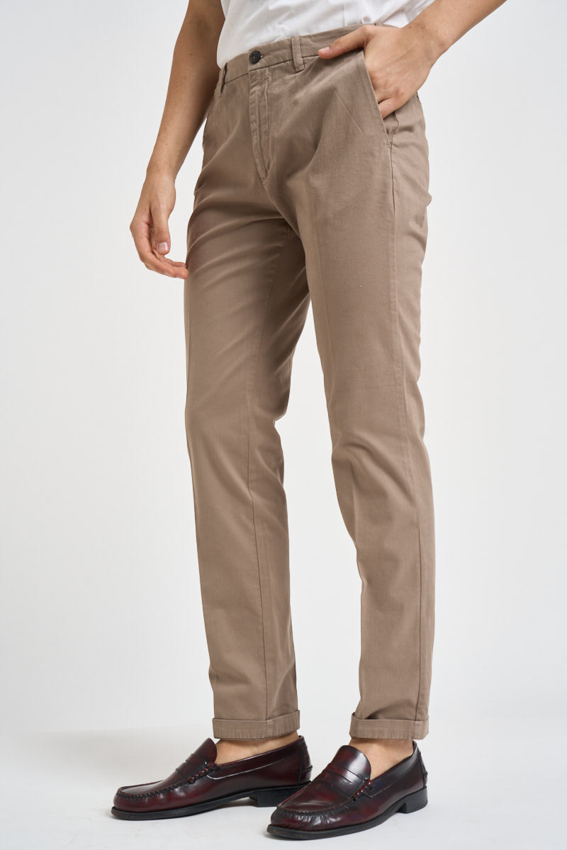 Pantalone uomo slim fit tortora LENNY 2917908 40WEFT 