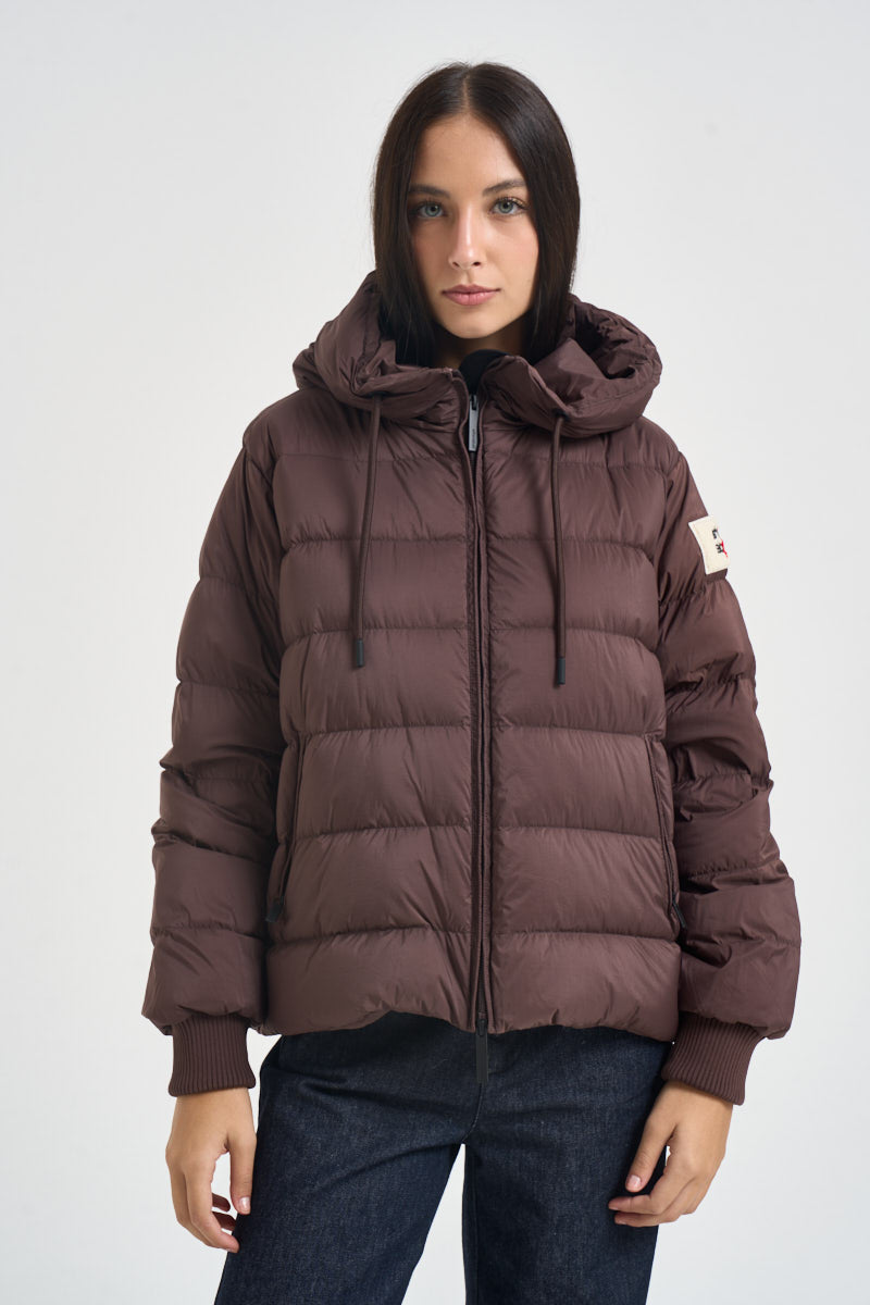 Piumino donna corto marrone BLAINE N084299 AFTER LABEL 