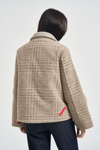 Piumino donna Bucarest in check beige BUCAREST L117240 AFTER LABEL 
