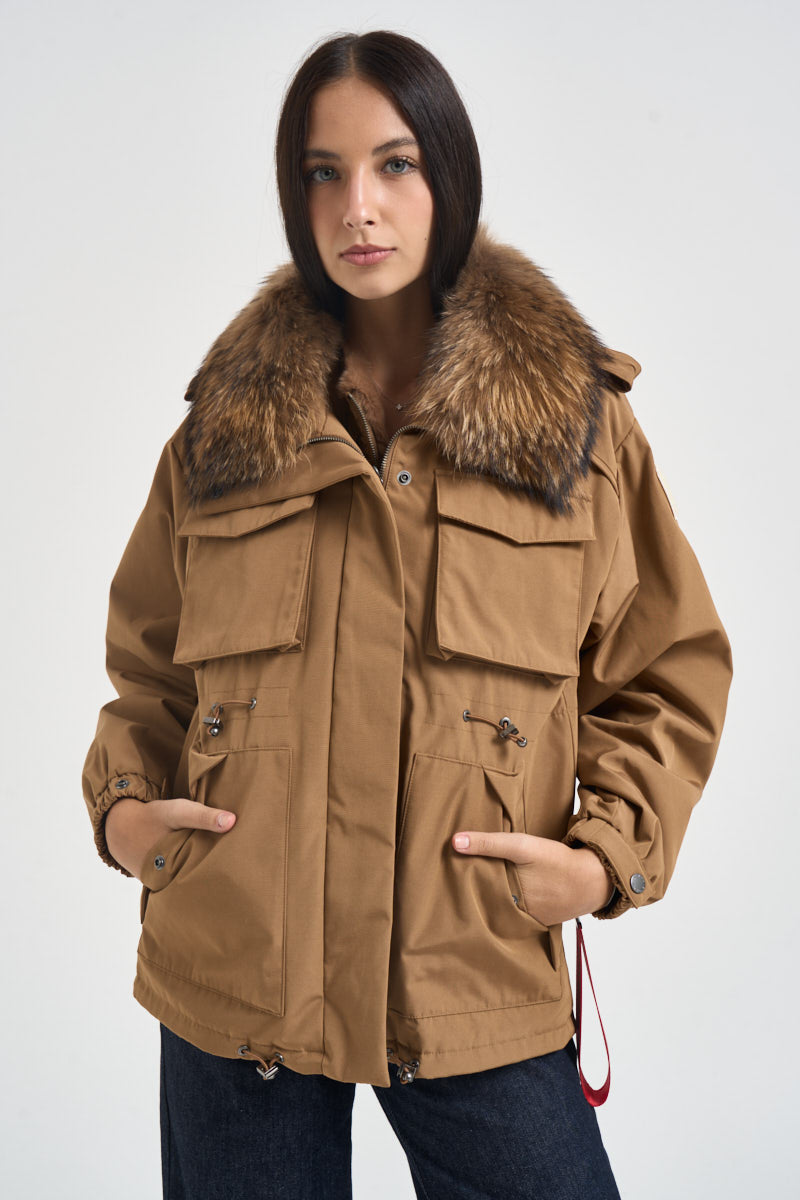 Parka donna Ushuaia corto cammello USHUAIA NC012FH235 AFTER LABEL 