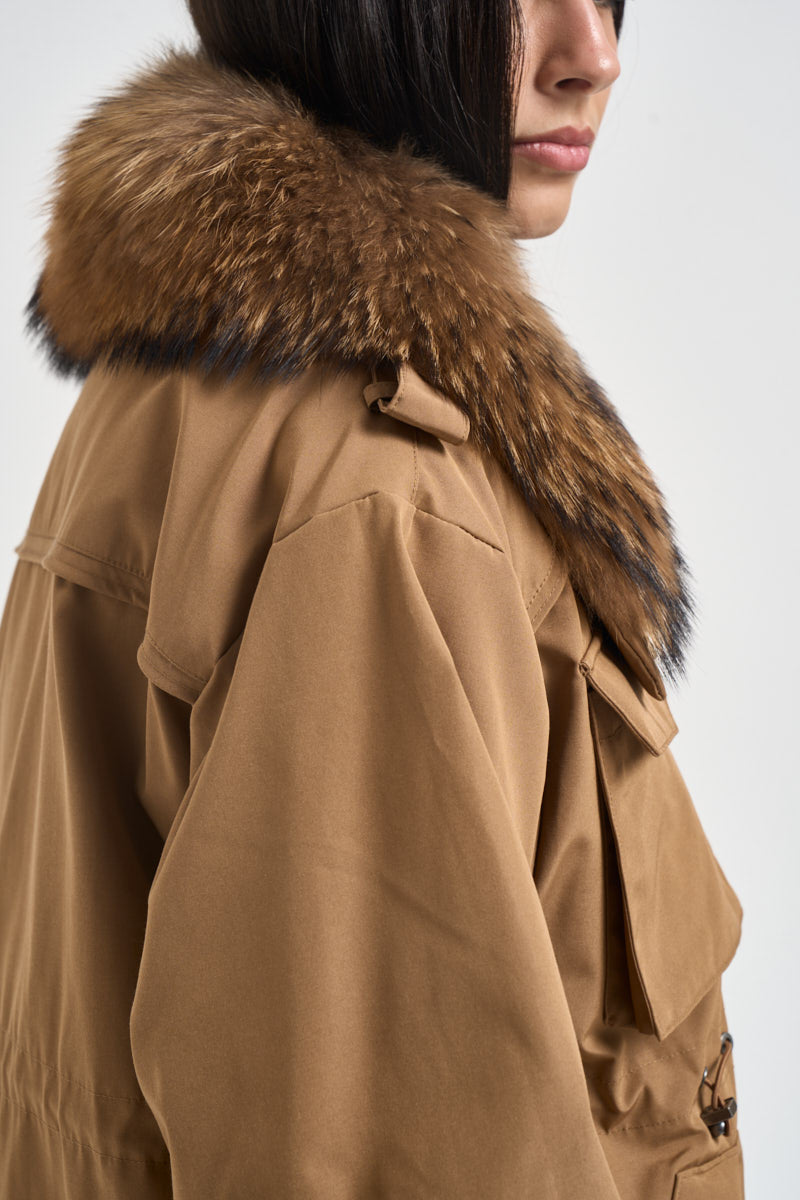 Parka donna Ushuaia corto cammello USHUAIA NC012FH235 AFTER LABEL 