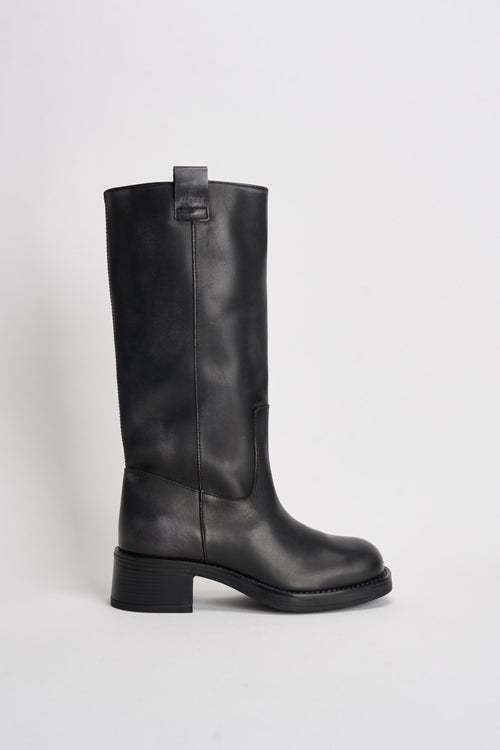 Stivali donna Sajan in stile riding neri