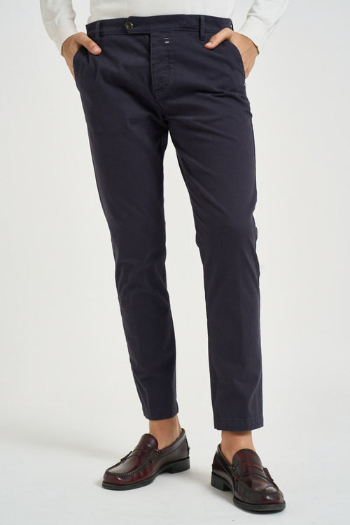 Pantalone uomo chino blu - 1