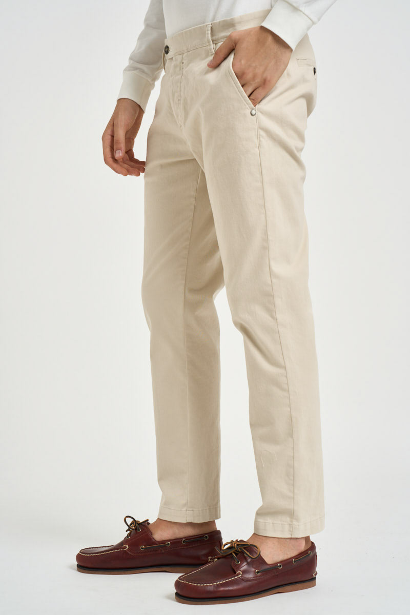 Pantalone uomo chino panna 2654 BELGRADOKASHA ALTA TENSIONE 