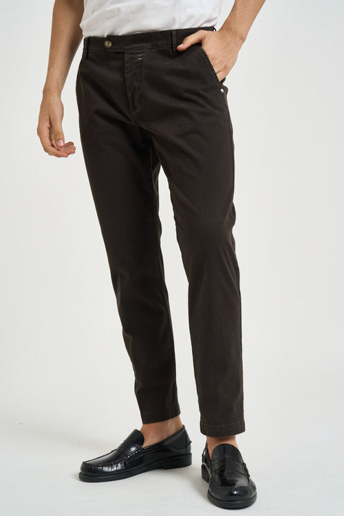 Pantalone uomo chino marrone - 1
