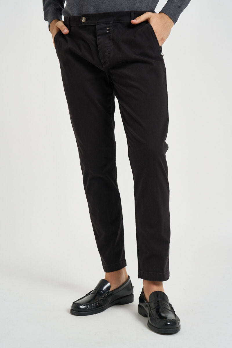Pantalone uomo chino nero 2654 BELGRADONERO ALTA TENSIONE 