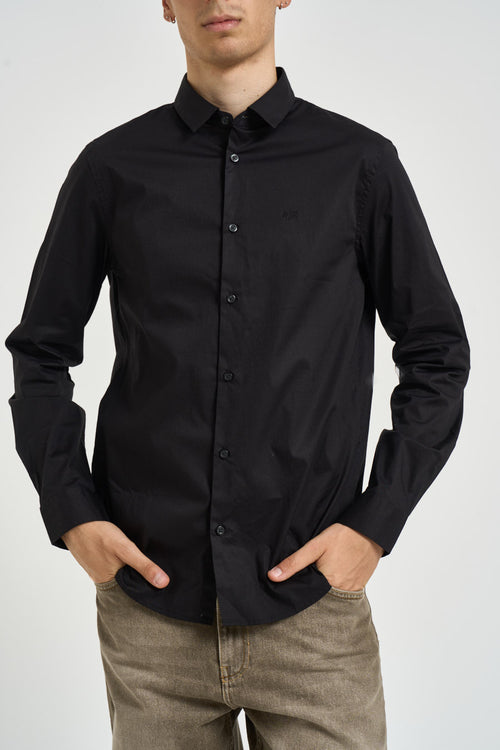 Camicia uomo a maniche lunghe nera - 1