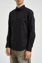 Camicia uomo a maniche lunghe nera 8NZC31 ZN28Z1200 ARMANI EXCHANGE 