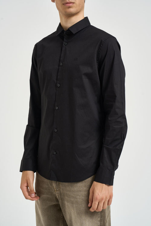 Camicia uomo a maniche lunghe nera - 2