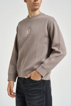 Felpa uomo girocollo tortora XM000368 AF10818U6107 ARMANI EXCHANGE 
