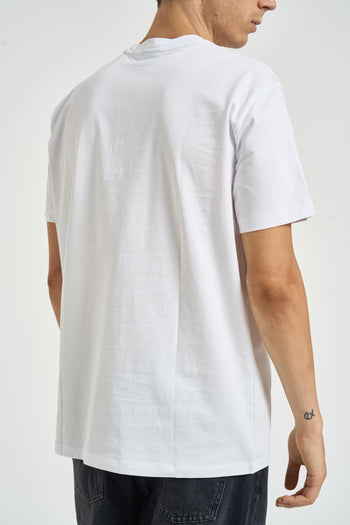 T-shirt uomo girocollo con logo bianca - 4