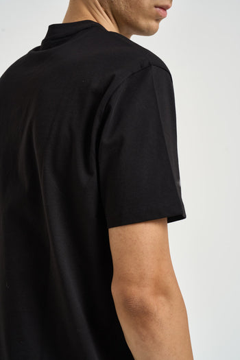 T-shirt uomo girocollo con logo nera - 5