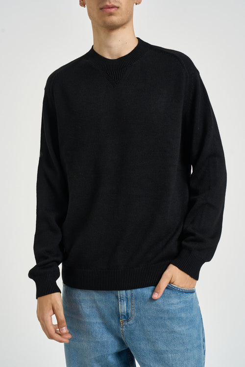 Maglia uomo a girocollo nero - 1