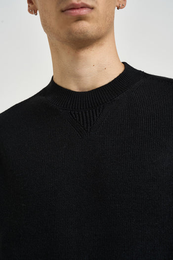 Maglia uomo a girocollo nero - 3