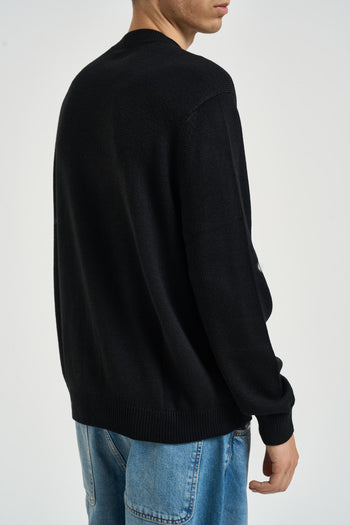 Maglia uomo a girocollo nero - 4