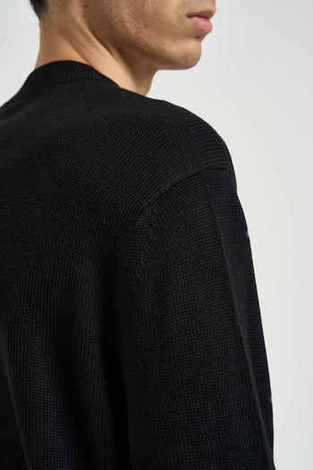 Maglia uomo a girocollo nero - 5