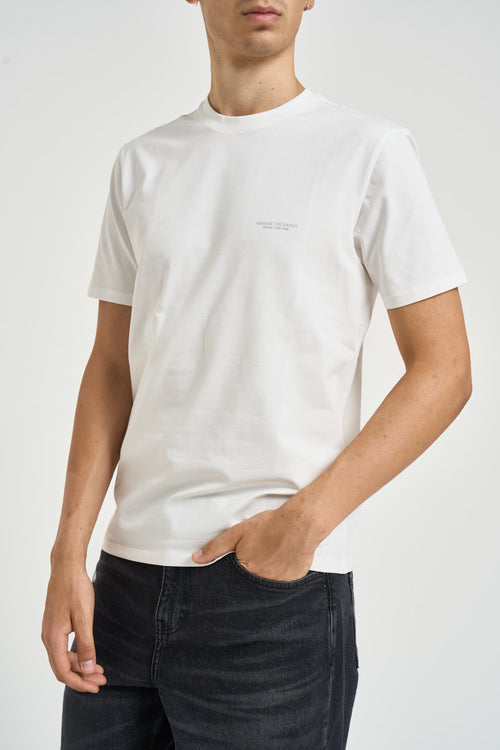 T-shirt uomo a girocollo bianca - 2