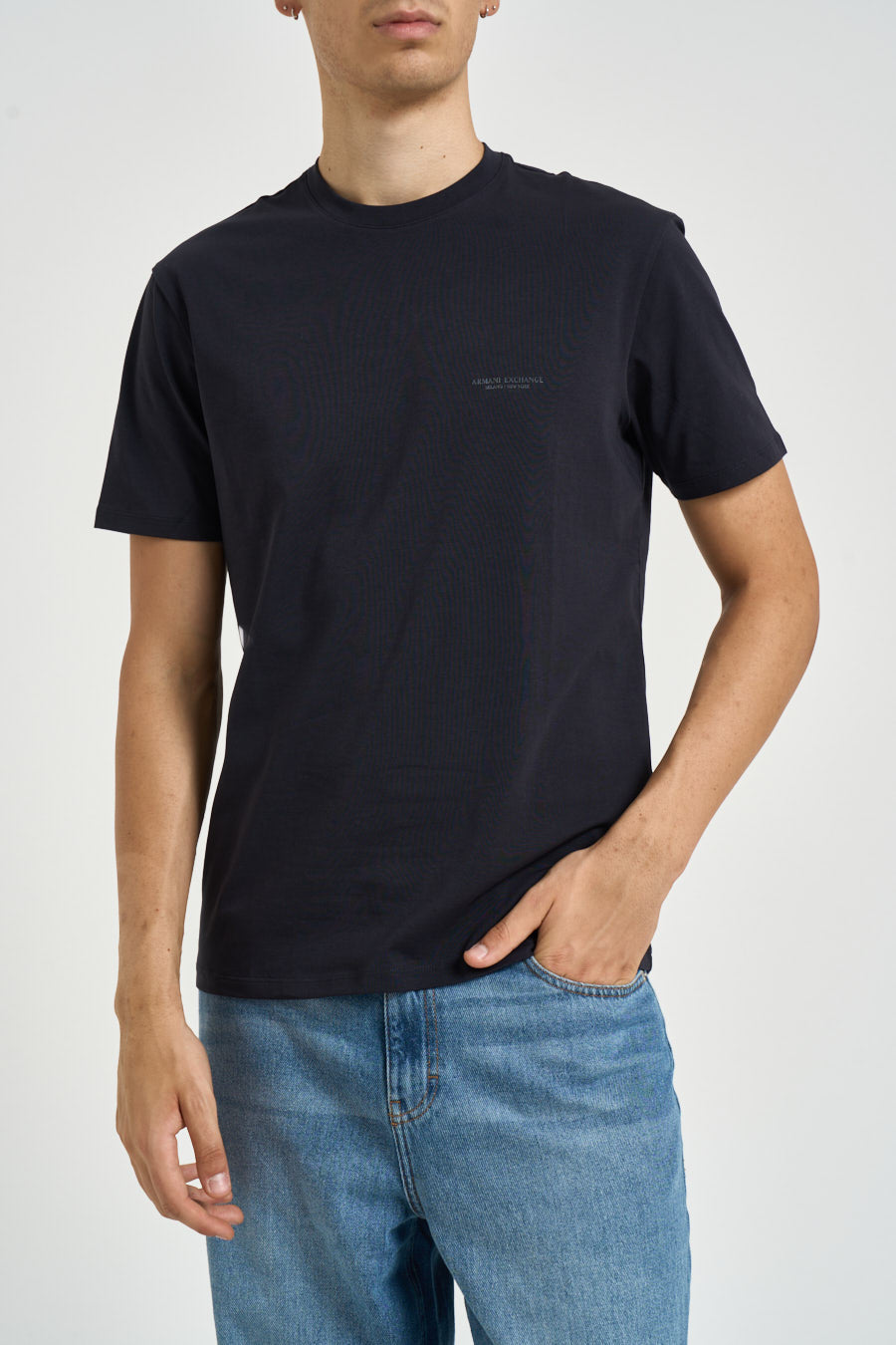 T-shirt uomo a girocollo blu notte XM003141 AF26650UB101 ARMANI EXCHANGE 