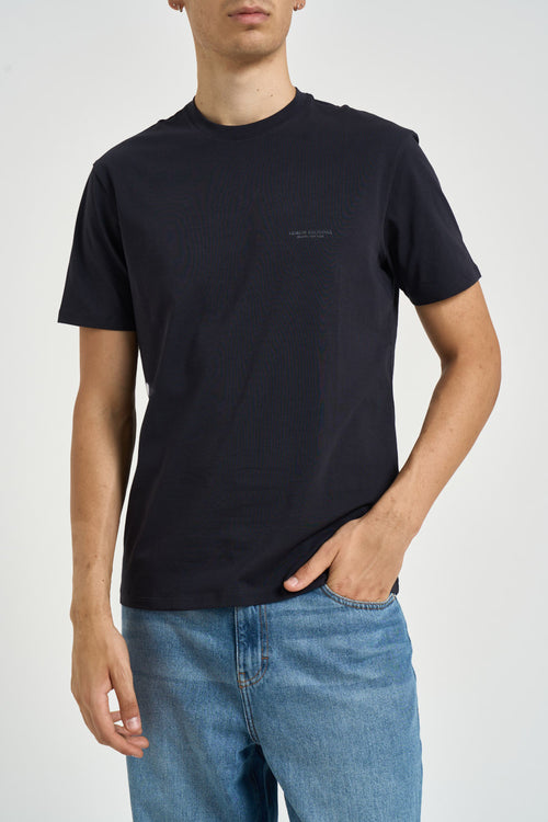 T-shirt uomo a girocollo blu notte - 1