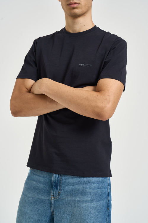 T-shirt uomo a girocollo blu notte - 2