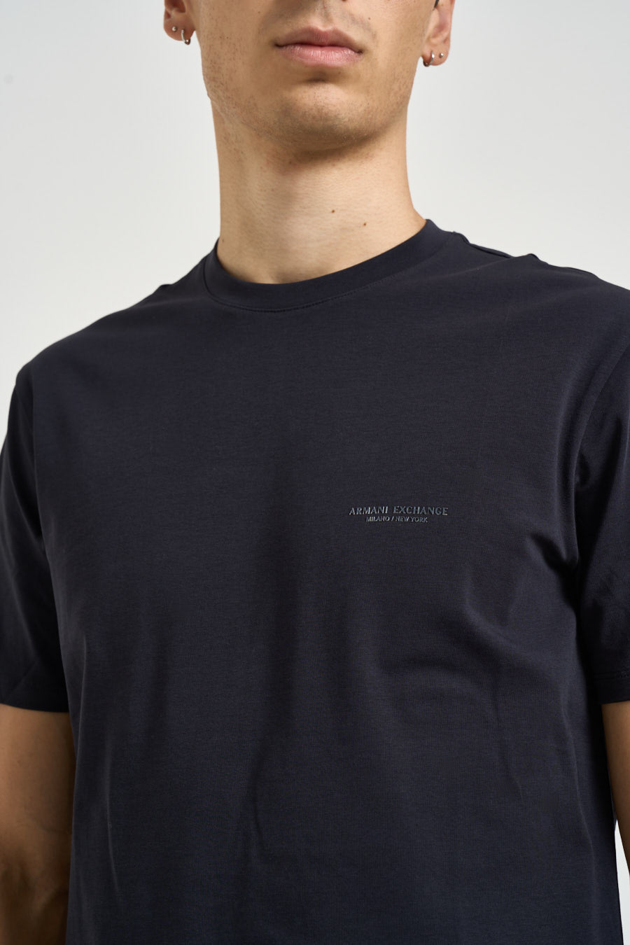 T-shirt uomo a girocollo blu notte XM003141 AF26650UB101 ARMANI EXCHANGE 