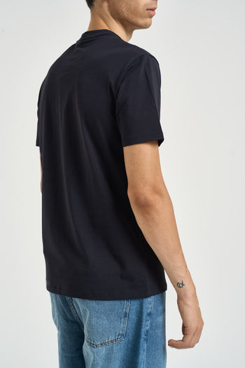 T-shirt uomo a girocollo blu notte - 4
