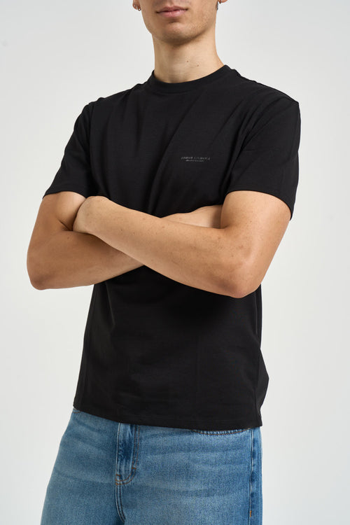 T-shirt uomo a girocollo nera - 2