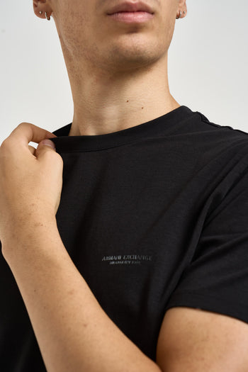 T-shirt uomo a girocollo nera - 3