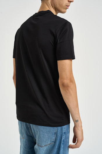 T-shirt uomo a girocollo nera - 4