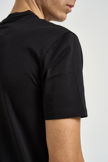 T-shirt uomo a girocollo nera - 5