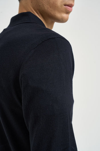 Polo uomo a maniche lunghe blu - 5
