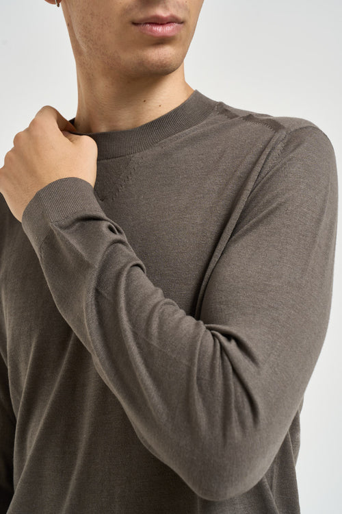 Maglia uomo girocollo marrone - 2