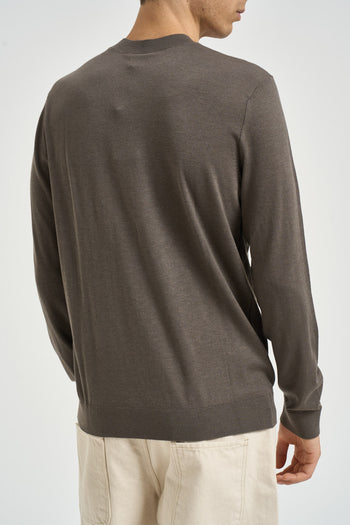 Maglia uomo girocollo marrone - 3