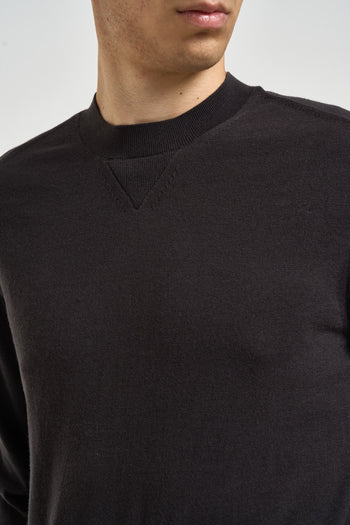 Maglia uomo girocollo marrone scuro - 3