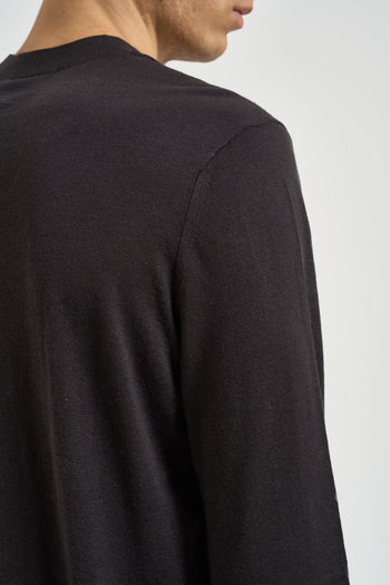 Maglia uomo girocollo marrone scuro - 5