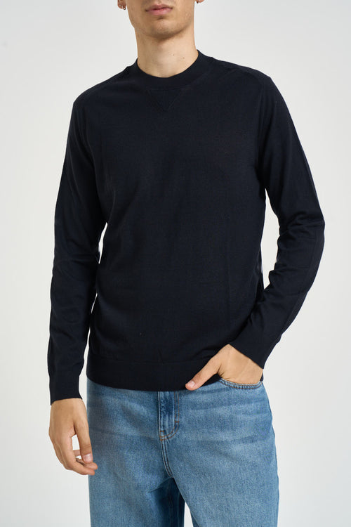 Maglia uomo girocollo blu notte - 1