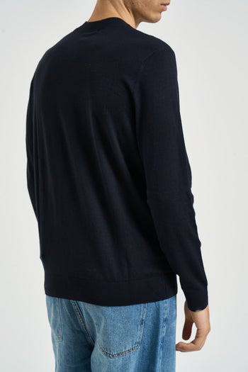 Maglia uomo girocollo blu notte - 4