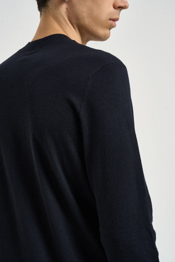 Maglia uomo girocollo blu notte - 5