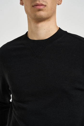Maglia uomo girocollo nera - 3