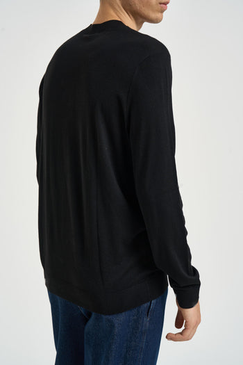 Maglia uomo girocollo nera - 4