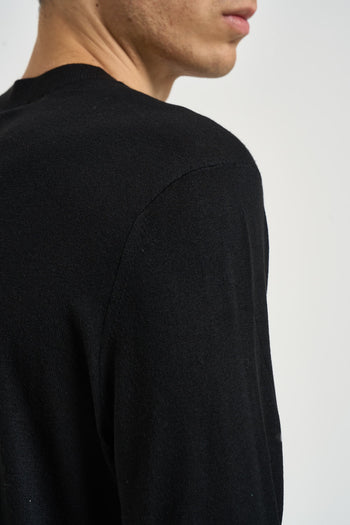 Maglia uomo girocollo nera - 5