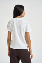 T-shirt donna con stampa bianca XW002734 AF23954U0002 ARMANI EXCHANGE 