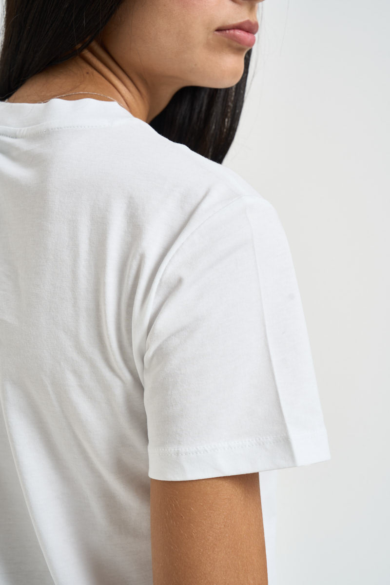 T-shirt donna con stampa bianca XW002734 AF23954U0002 ARMANI EXCHANGE 